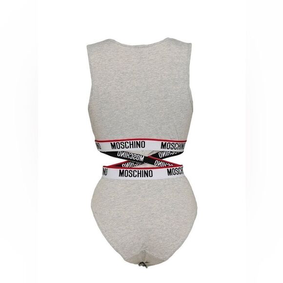 🔥MOSCHINO🔥 WOMAN'S GREY BODYSUIT sexy, sexy, sexy - SIZE LARGE *NWT - Picture 4 of 15
